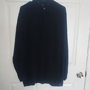 Bocci Men's Black 100% Silk Long Sleeve Shirt By